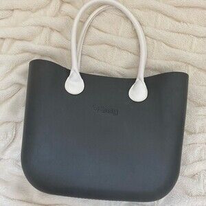O Bag- tote bag large grey rubber purse